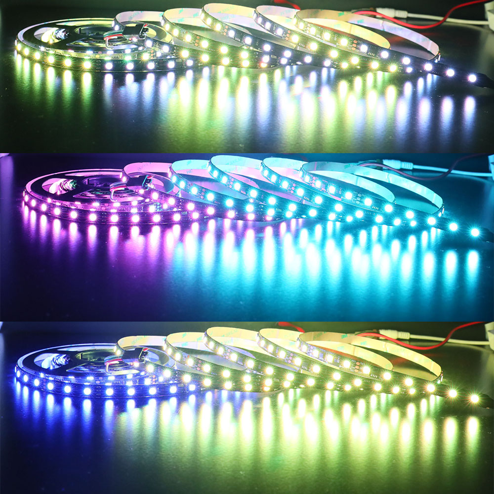 DC12/24V 4in1 RGBW SK6812 16.4Ft 300LEDs Flexible Color Chasing Full Color LED Strip Lights DC12/24V 4in1 RGBW SK6812 16.4Ft 300LEDs Flexible Color Chasing Full Color LED Strip Lights